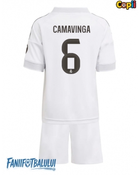 Real Madrid Eduardo Camavinga #6 Echipament de Fotbal Replică 2025-26 Copii Acasa (+ Șorturi)